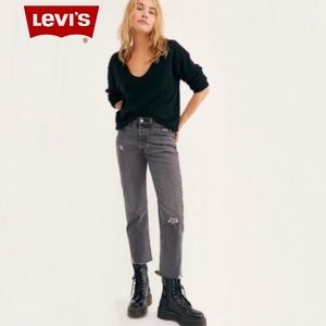 LEVI’S 514 Slim Straight Cropped Ankle Jeans